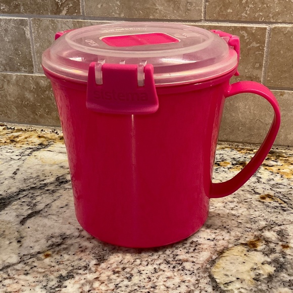 Sistema Pink Handled Microwave Mug - Picture 1 of 7